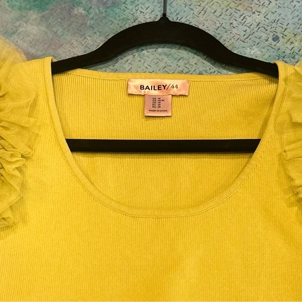Chartreuse Ruffles Top - Picture 9 of 9